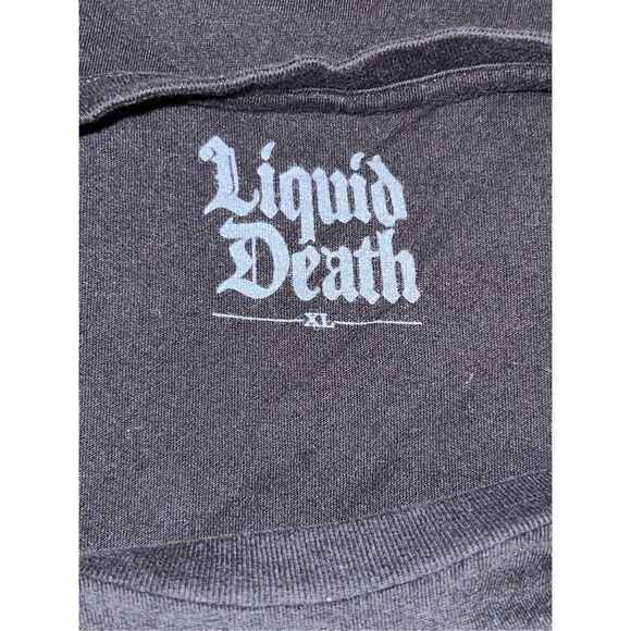 Unisex Liquid Death Ride The Lightning Black T Shirt Size XL #2 - Picture 4 of 5